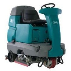 Cylindrical brushes pick up occasional small debris to eliminate the need for sweeping before scrubbing
